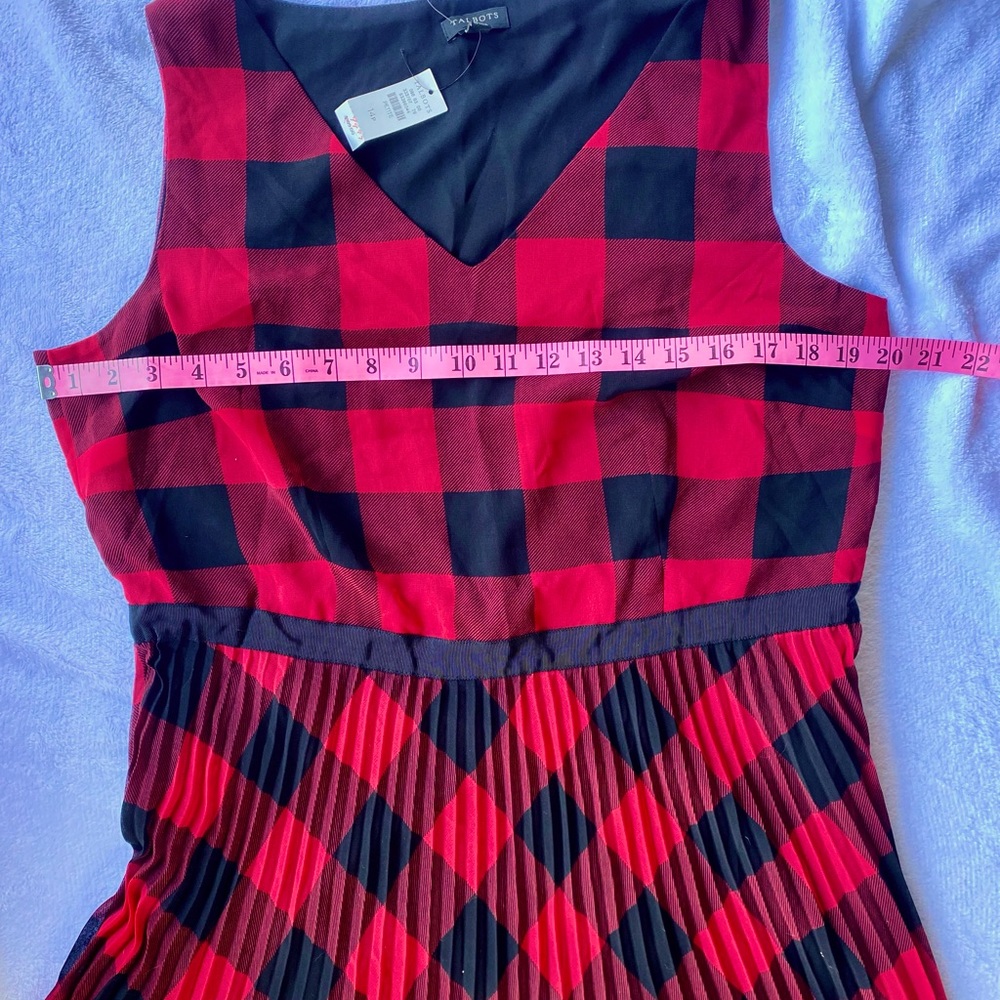 Buffalo plaid Talbots dress. Size 14 petite. - Picture 4 of 11